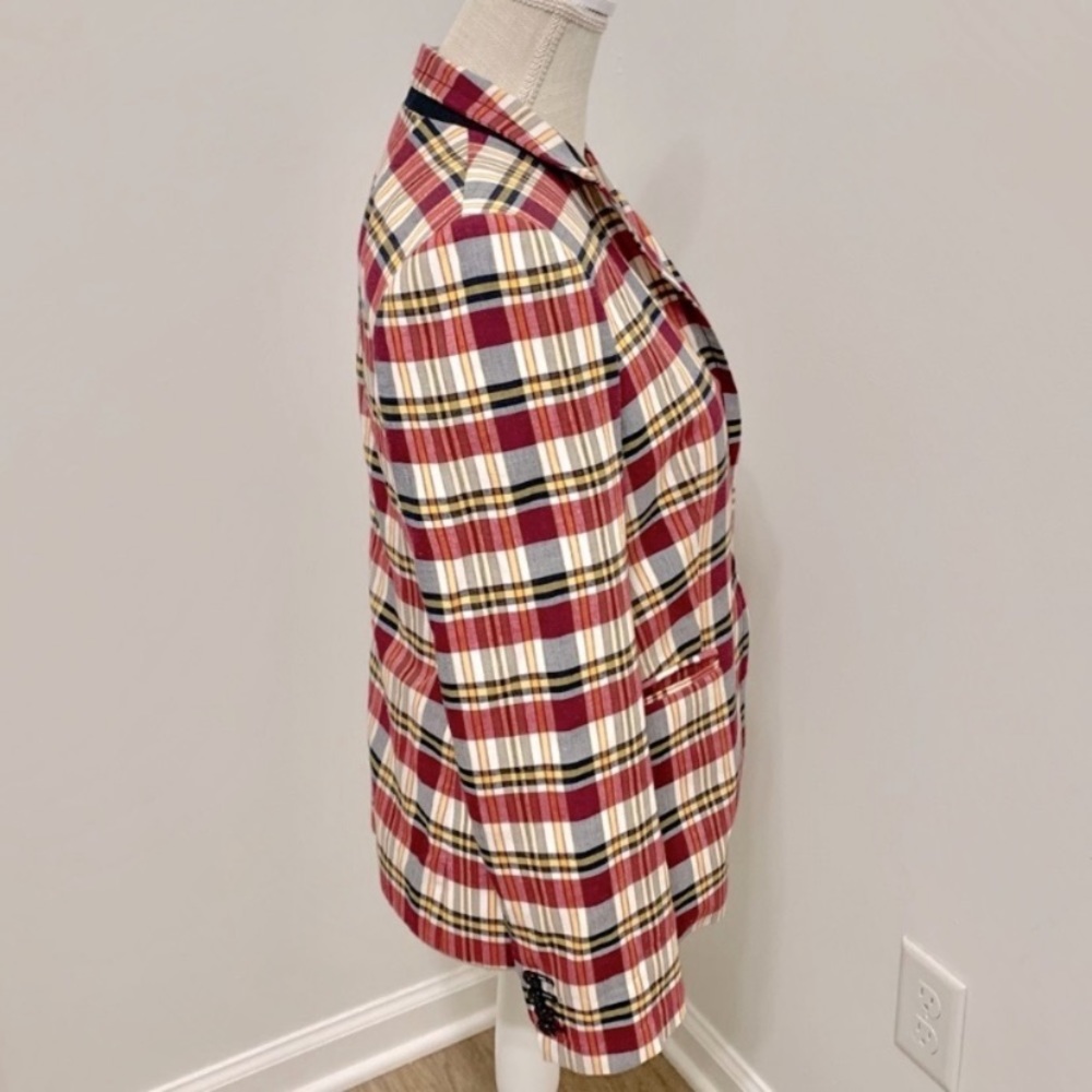 J Crew Regent Blazer - Vintage Plaid Print 8P - Picture 7 of 10